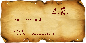 Lenz Roland névjegykártya