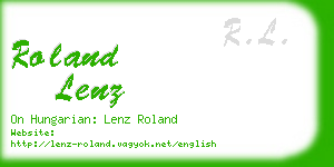 roland lenz business card